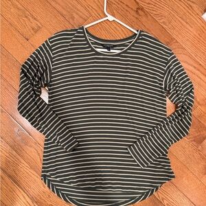 Liverpool Green and White Striped Long-Sleeve Tee